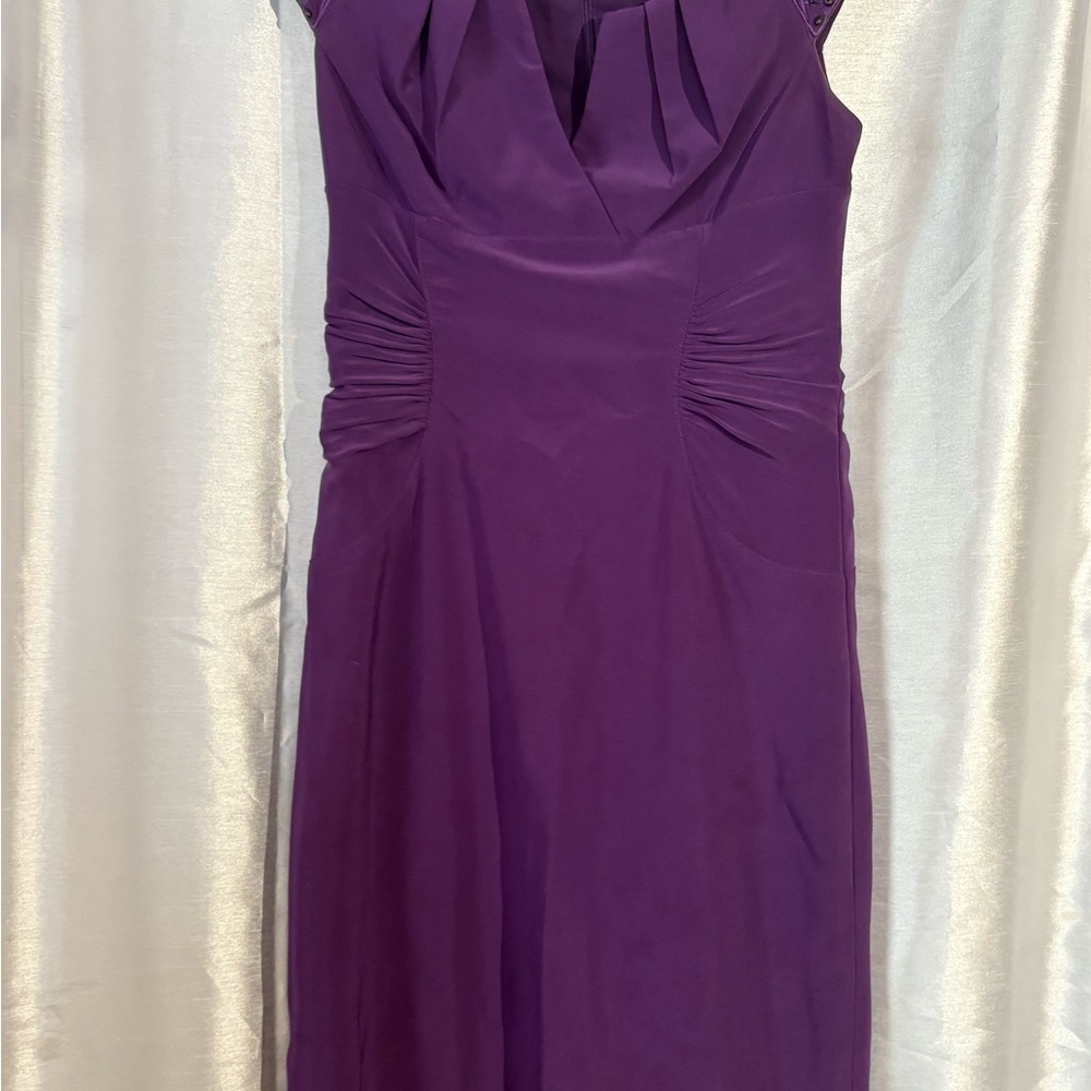 Adrianna Papell Rich Purple Midi Dress size 4